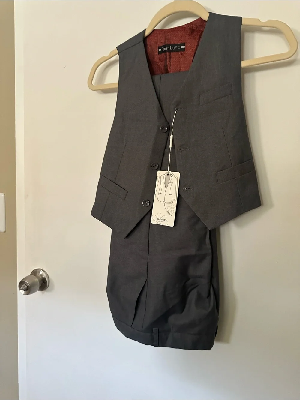 Youth Gray Dress Vest - Kids Matching Set